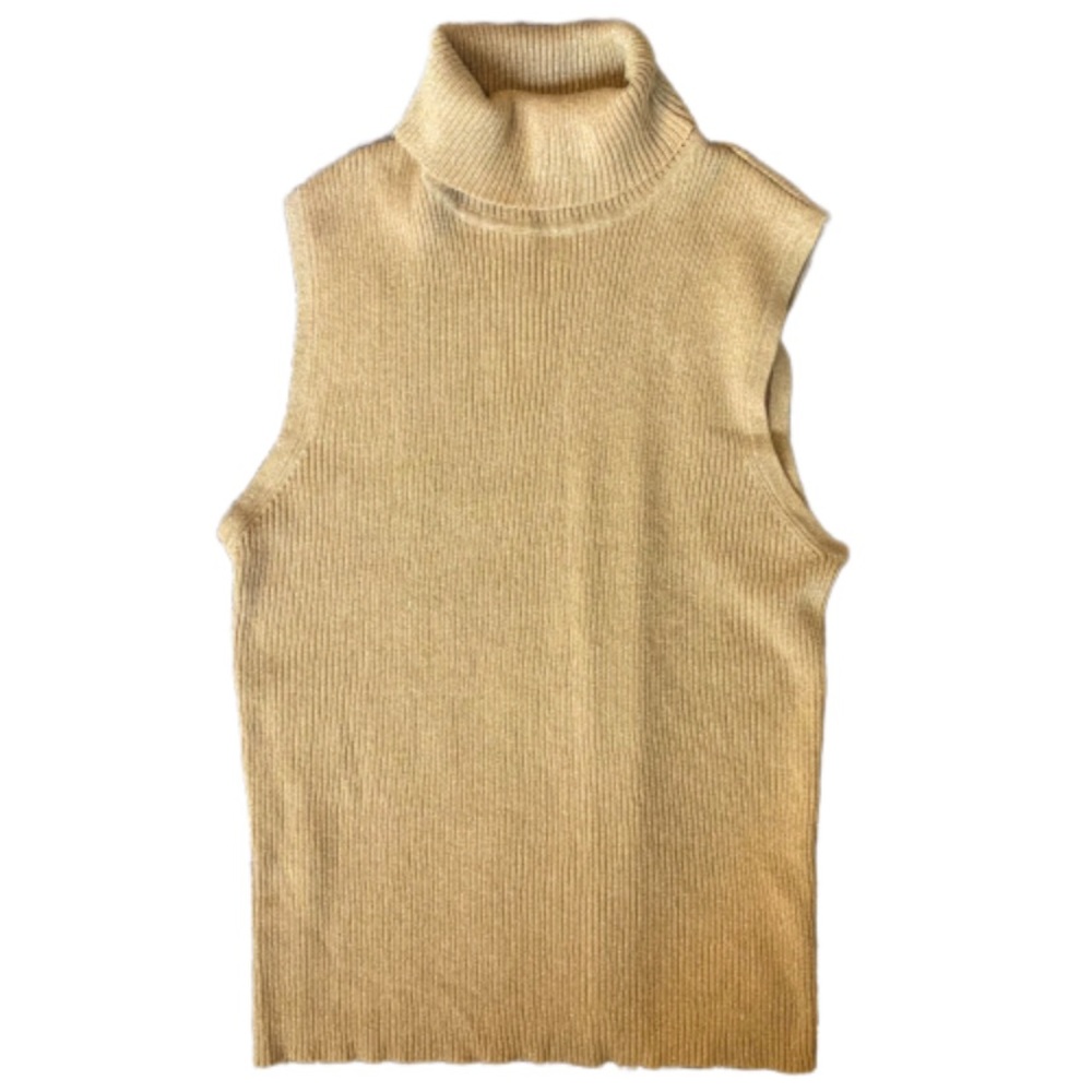 🌟 3 FOR $25 | Gold Turtleneck Sweater Tank